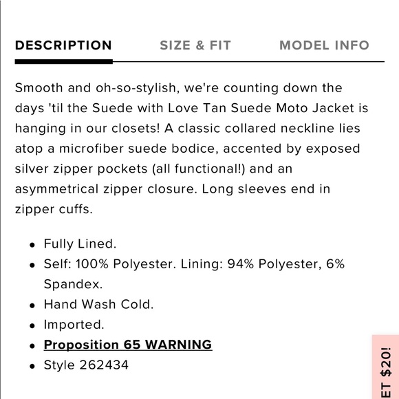 Lulus Suede With Love Tan Suede Moto Jacket. No rages, inside tag is cut - Picture 8 of 9